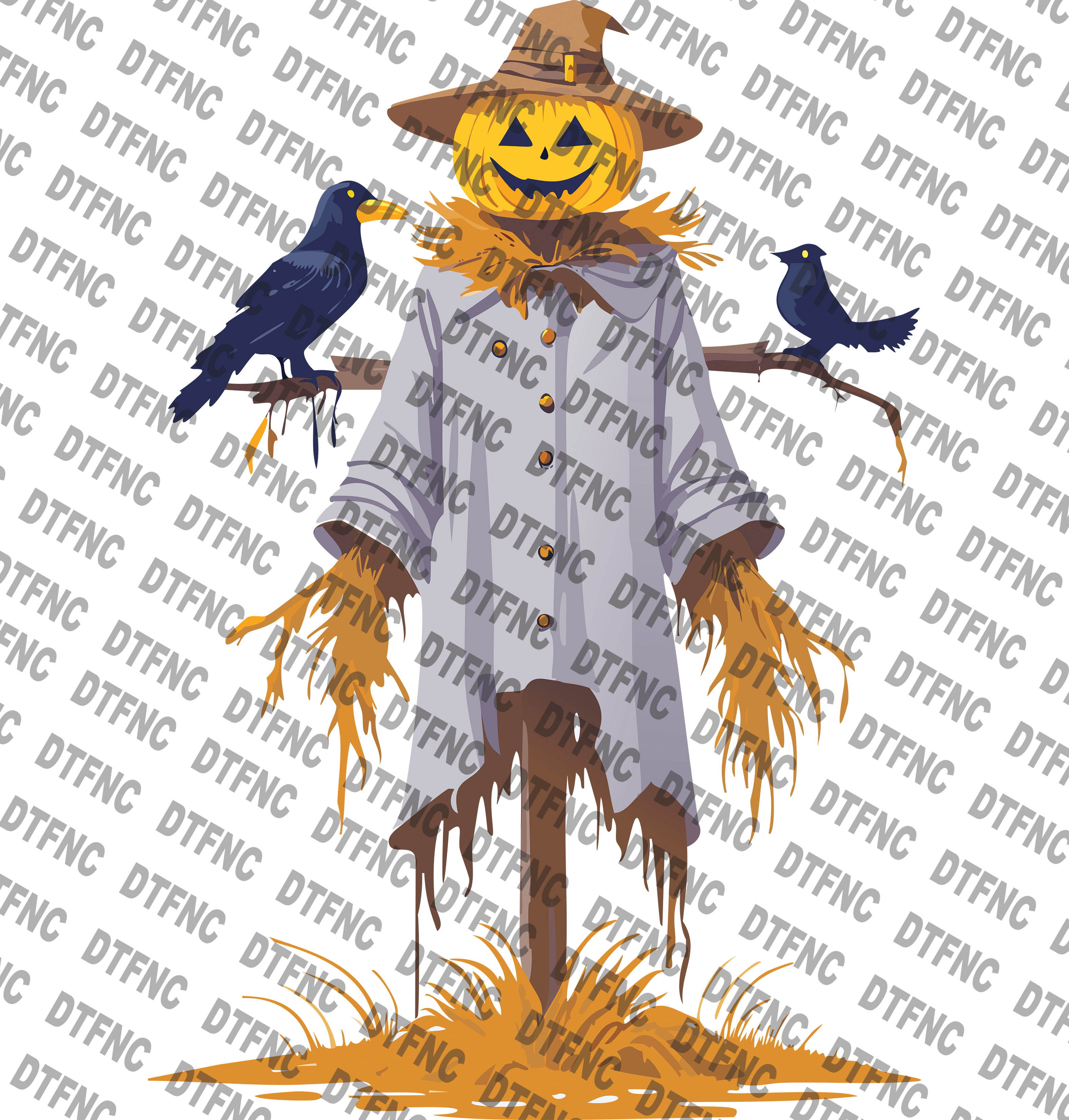 Halloween - Scarecrow with Pumpkins