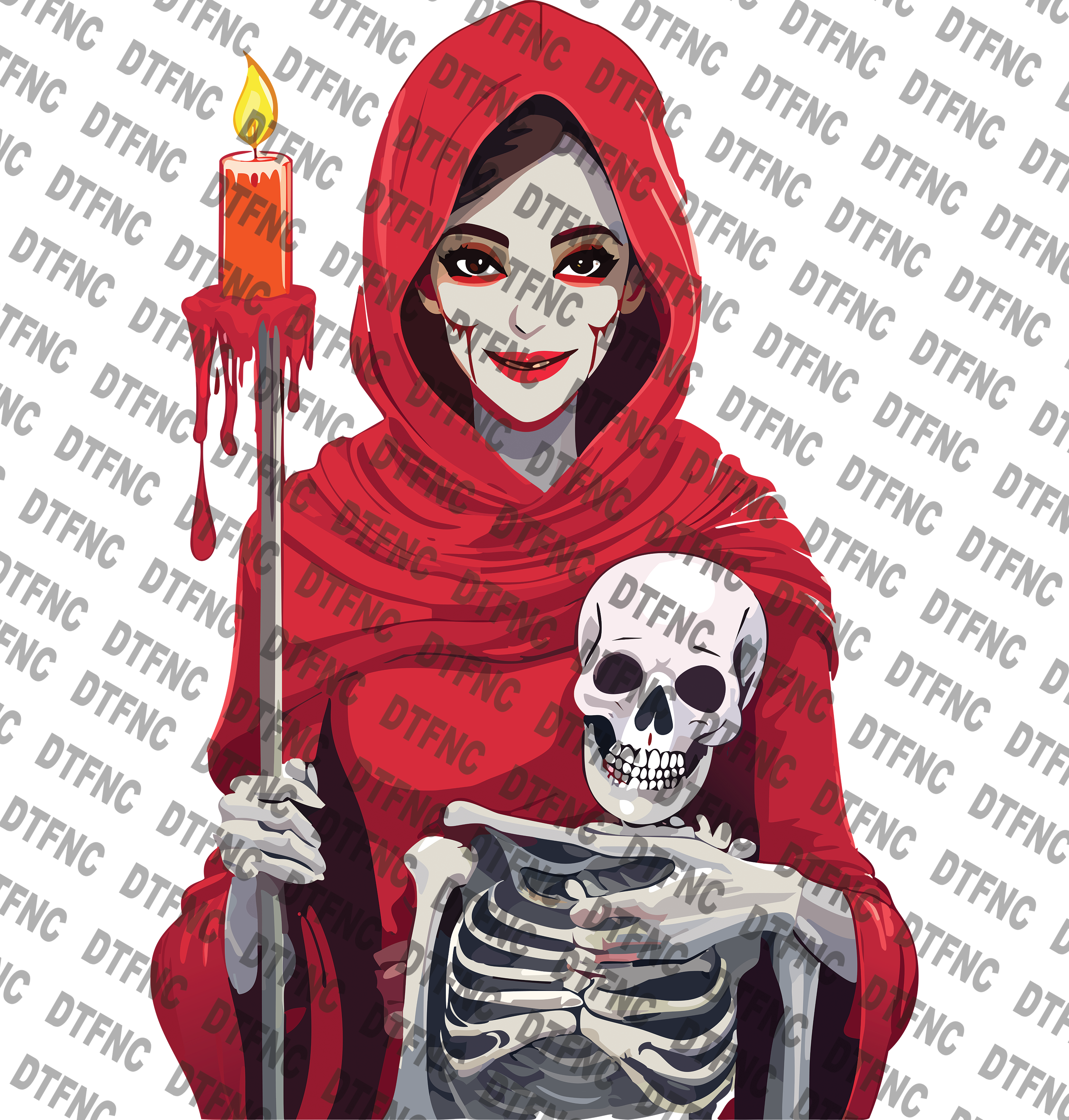 Halloween - Red Riding Skeleton