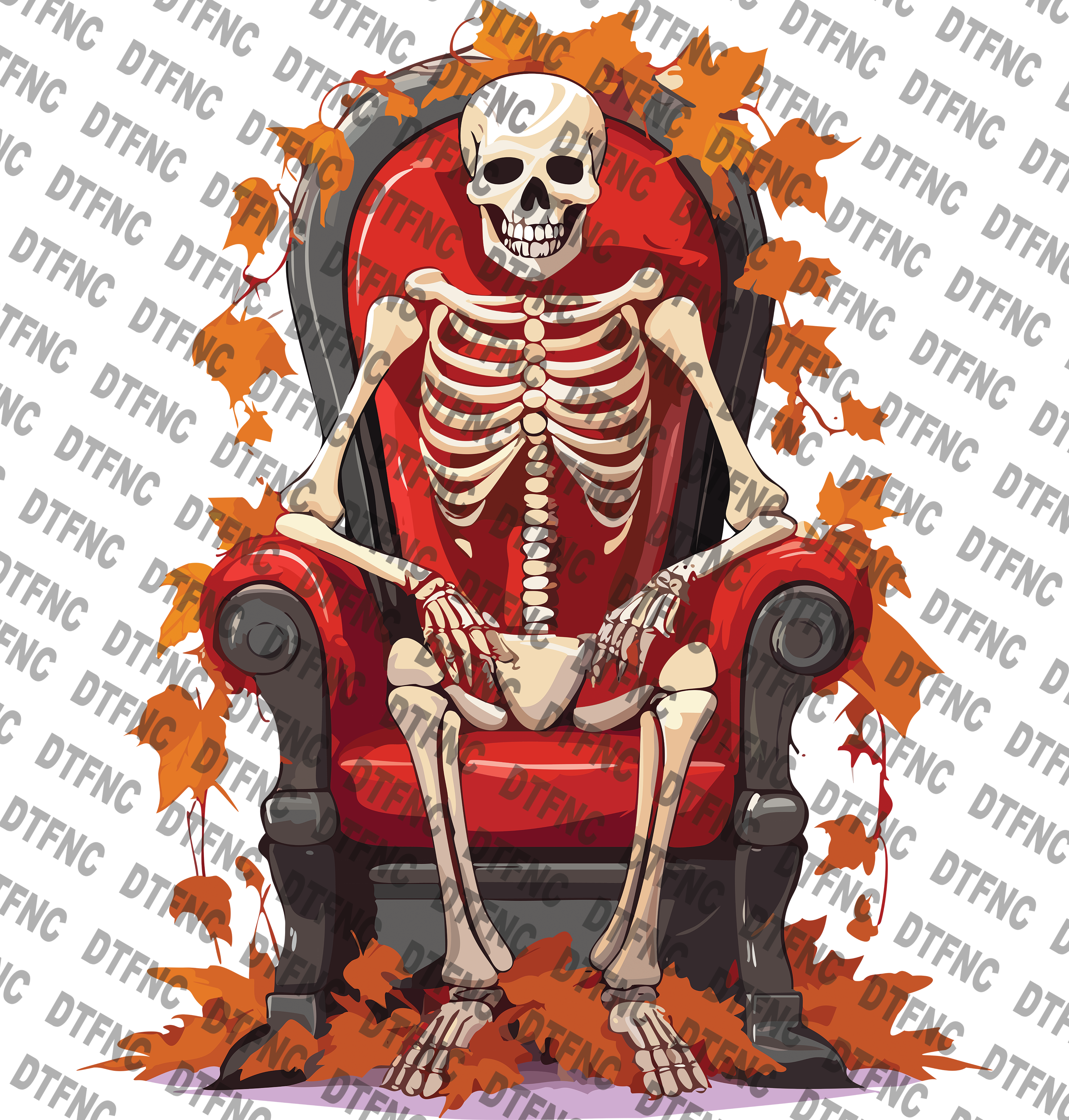 Halloween - Skeleton on a Throne